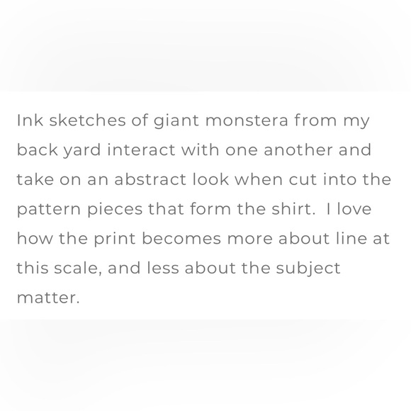 Roberta Oaks abstract monstera grey linen men’s button up aloha shirt. Size XL - Picture 9 of 13